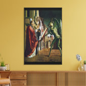 De Bisschop en het Beest - 24x36 Museum-kwaliteit Canvas Afdruk (Insitu (Woonkamer))