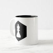 De Bisschop Tweekleurige Koffiemok (Voorkant links)
