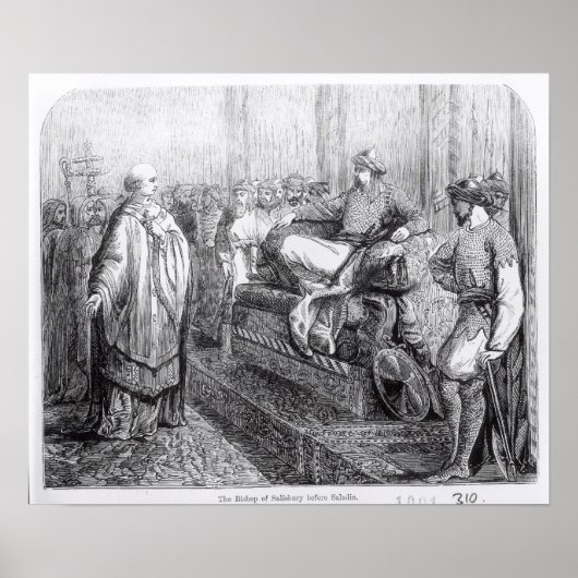 De bisschop van Salisbury voor Saladin Poster (Voorkant)