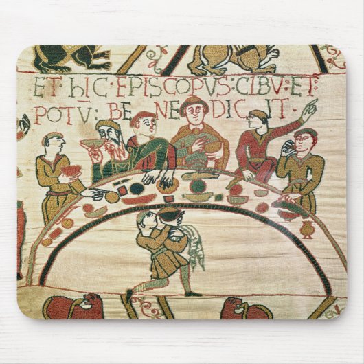 De bisschop zegent het eten en de drink muismat (Voorkant)