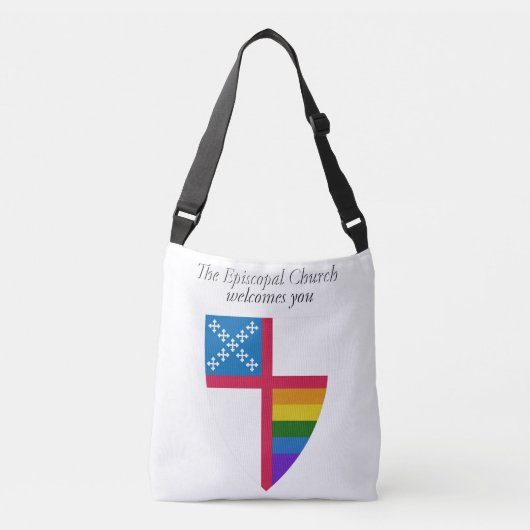 De bisschoppenkerk verwelkomt u als LGBTQ-Canvas t Crossbody Tas (Voorkant)