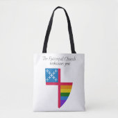 De bisschoppenkerk verwelkomt u als LHBT-Canvas ta Tote Bag (Voorkant)