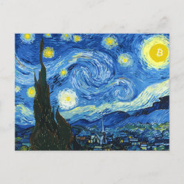 De bitcoinnacht aankondigingskaart