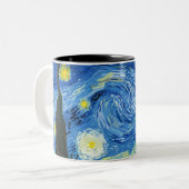 De bitcoinnacht tweekleurige koffiemok (Voorkant links)