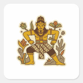 De bittere tong (Serunting Sakti) Vierkante Sticker
