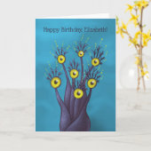 De bizarre Koele Verjaardag van de Naam van het Kaart (Gele Bloem)