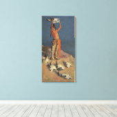 De bizons terugtoveren door Frederic Remington Canvas Afdruk (Insitu (Houten vloer))