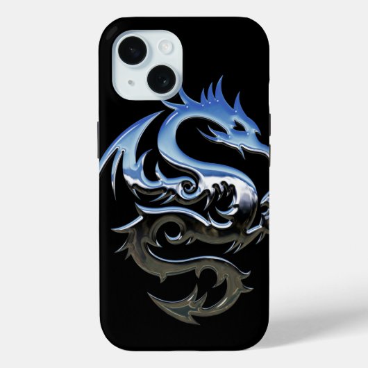 De Black and Blue Dragon telefoonhoes Case-Mate iPhone Case (Achterkant)