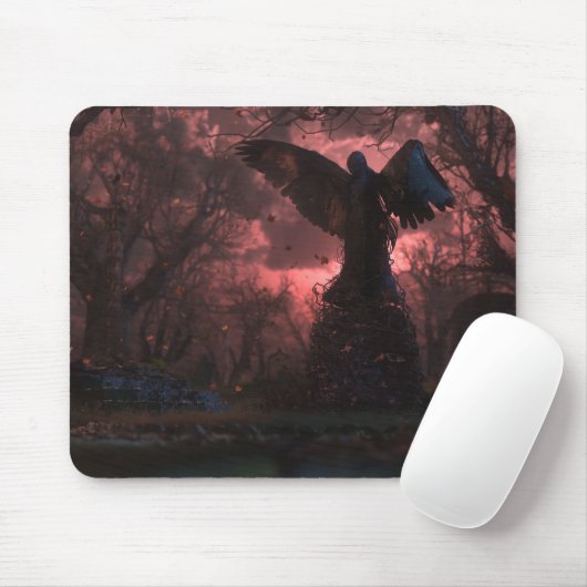 De Black Angel Mousepad Muismat (Met muis)
