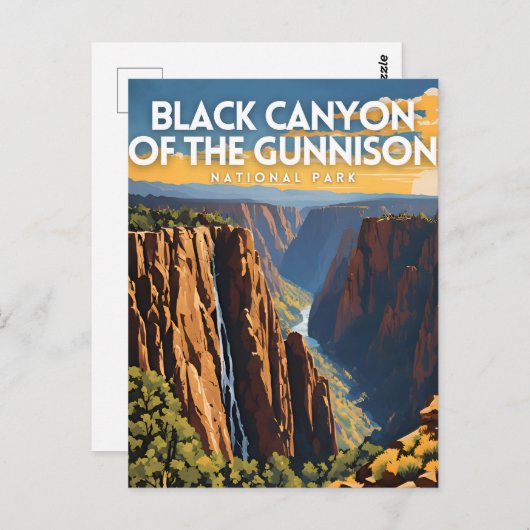 De Black Canyon van de Gunnison Briefkaart (Voorkant / Achterkant)