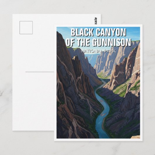 De Black Canyon van het Gunnison National Park Briefkaart (Voorkant / Achterkant)