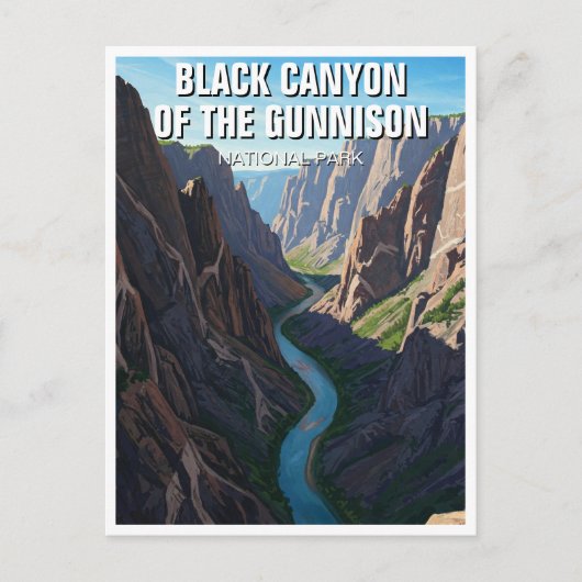 De Black Canyon van het Gunnison National Park Briefkaart (Voorkant)