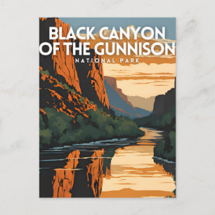 De Black Canyon van het Gunnison National Park Briefkaart
