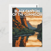 De Black Canyon van het Gunnison National Park Briefkaart (Voorkant / Achterkant)