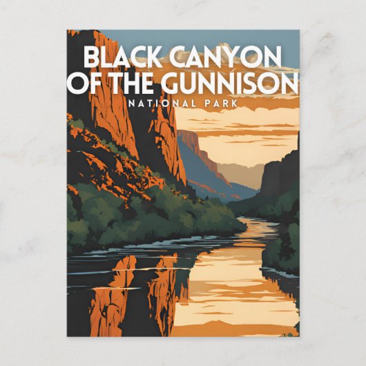 De Black Canyon van het Gunnison National Park Briefkaart (Voorkant)