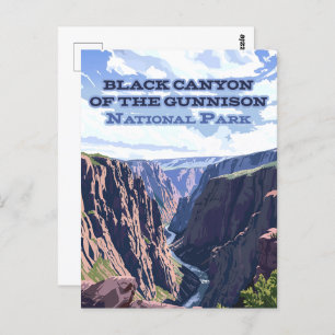 De Black Canyon van het Gunnison National Park Briefkaart