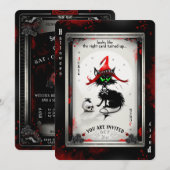 De Black Cat Joker Halloween-spelkaart Kaart (Voorkant / Achterkant)