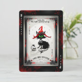 De Black Cat Joker Halloween-spelkaart Kaart (Staand voorkant)