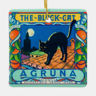 De Black Cat keramische Tegel Keramisch Ornament