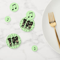 De Black Cat Musicians Muzieknoten Groen