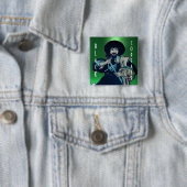 DE BLACK CORSAIR geel Vierkante Button 5,1 Cm (In situ)