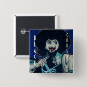 DE BLACK CORSAIR-geit donkerblauw Vierkante Button 5,1 Cm (Voorkant /achterkant)