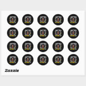 De Black Queen Pride Juneteenth is mijn eerste ona Ronde Sticker (Vel)