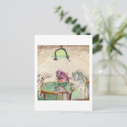 De Blackjack-spelers Briefkaart (Staand voorkant)