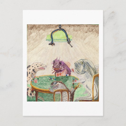 De Blackjack-spelers Briefkaart (Voorkant)