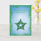 De blad Heidense Gelukwensen Handfasting van de Kaart (Gele Bloem)