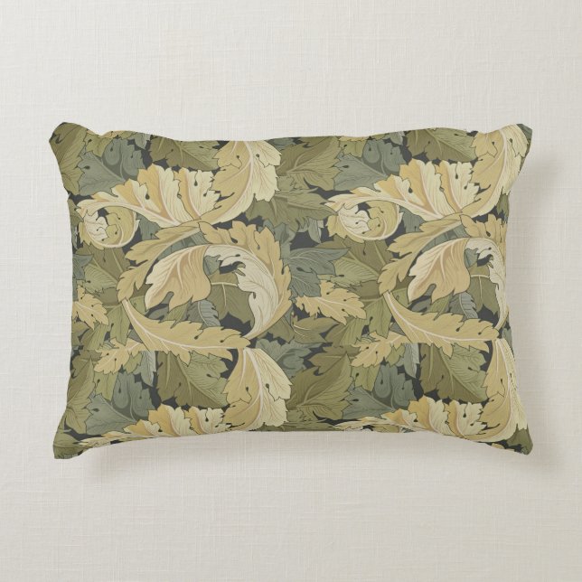 De bladeren en ranken van William Morris Gold & Gr Accent Kussen (Voorkant)