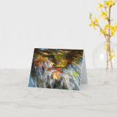 De Bladeren Notecard van Waterfalling Kaart (Gele Bloem)