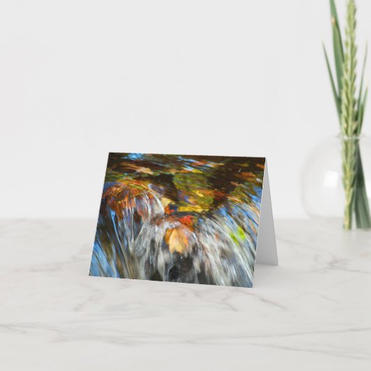 De Bladeren Notecard van Waterfalling Kaart (Voorkant)