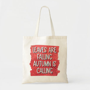 De bladeren vallen af, de herfst roept tote bag