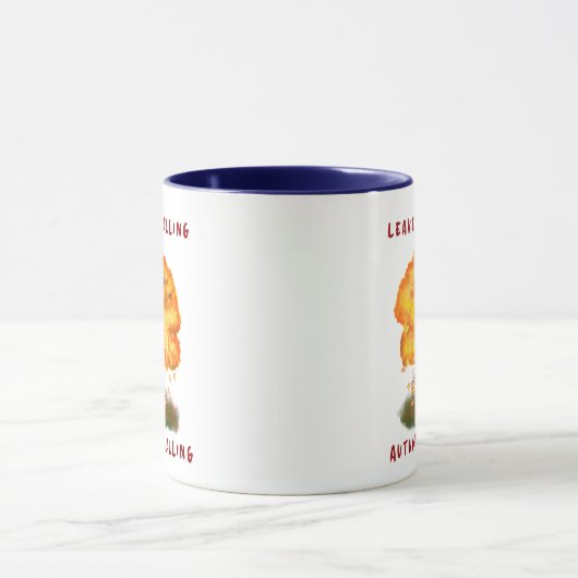 De bladeren vallen Autumn wordt genoemd Mok 11oz (Midden)