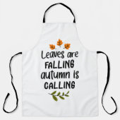 De bladeren vallen, de herfst roept schort (Voorkant)