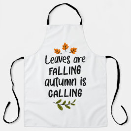 De bladeren vallen, de herfst roept schort