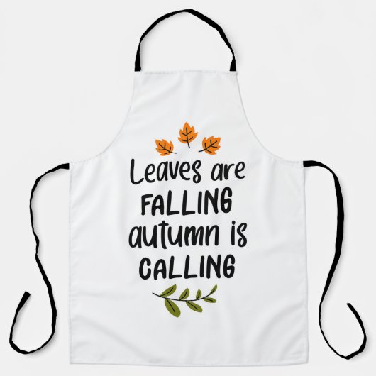 De bladeren vallen, de herfst roept schort (Voorkant)