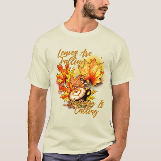 De bladeren vallen... De herfst roept T-shirt (Voorkant)
