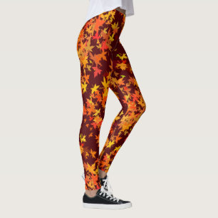 De Bladeren van de esdoorn in de Heldere Kleuren Leggings