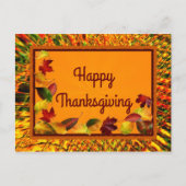 De bladeren van de herfst feestdagenkaart (Voorkant)