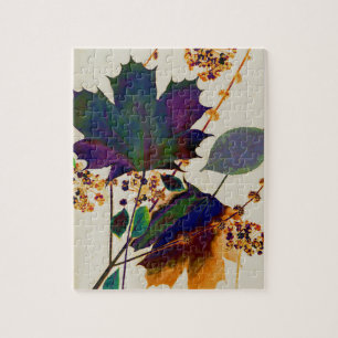 De Bladeren van de herfst in Koninklijke Kleuren Legpuzzel
