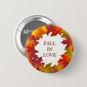 De Bladeren van de herfst Ronde Button 5,7 Cm (Voorkant /achterkant)