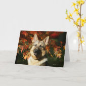 De Bladeren van de Herfst van de Duitse herder Kaart (Gele Bloem)