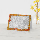 De Bladeren van de Herfst van Sparkly Kaart (Gele Bloem)