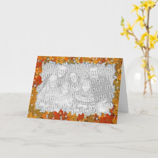 De Bladeren van de Herfst van Sparkly Kaart (Gele Bloem)