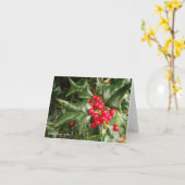 De Bladeren van de hulst en Rode Bessen Kaart (Gele Bloem)