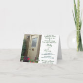 De Bladeren van de hulst en Rode Bessen Kaart (Achterkant)