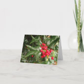 De Bladeren van de hulst en Rode Bessen Kaart (Voorkant)