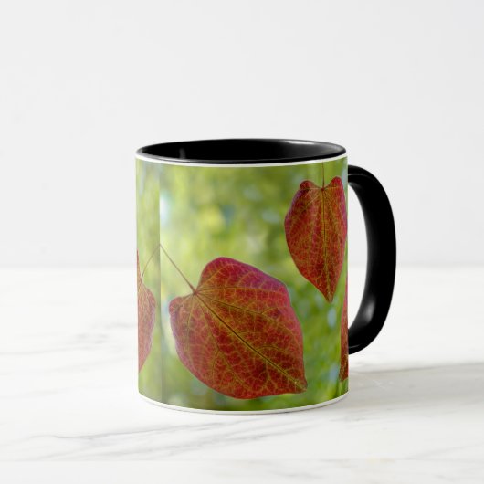 De bladeren van de liefde van natuur mok (Voorkant rechts)